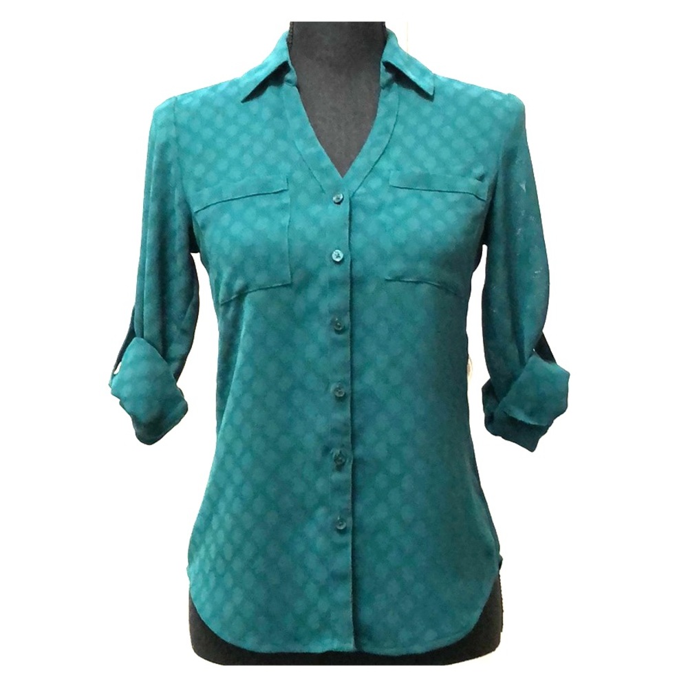 Forest Green Slim Fit Portofino Shirt - Express